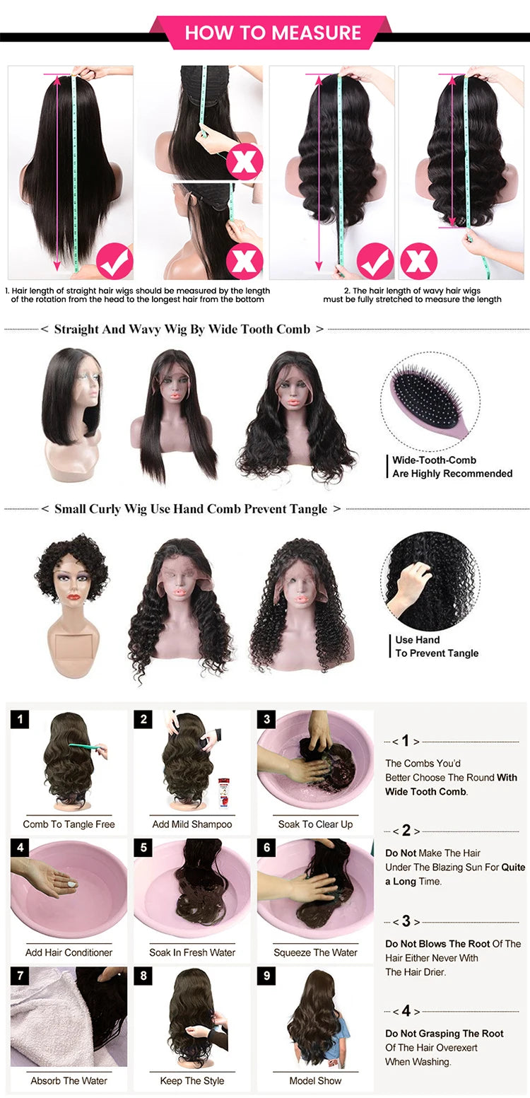 Bob Wigs For Women Human Hair 180% Straight Glueless Wig