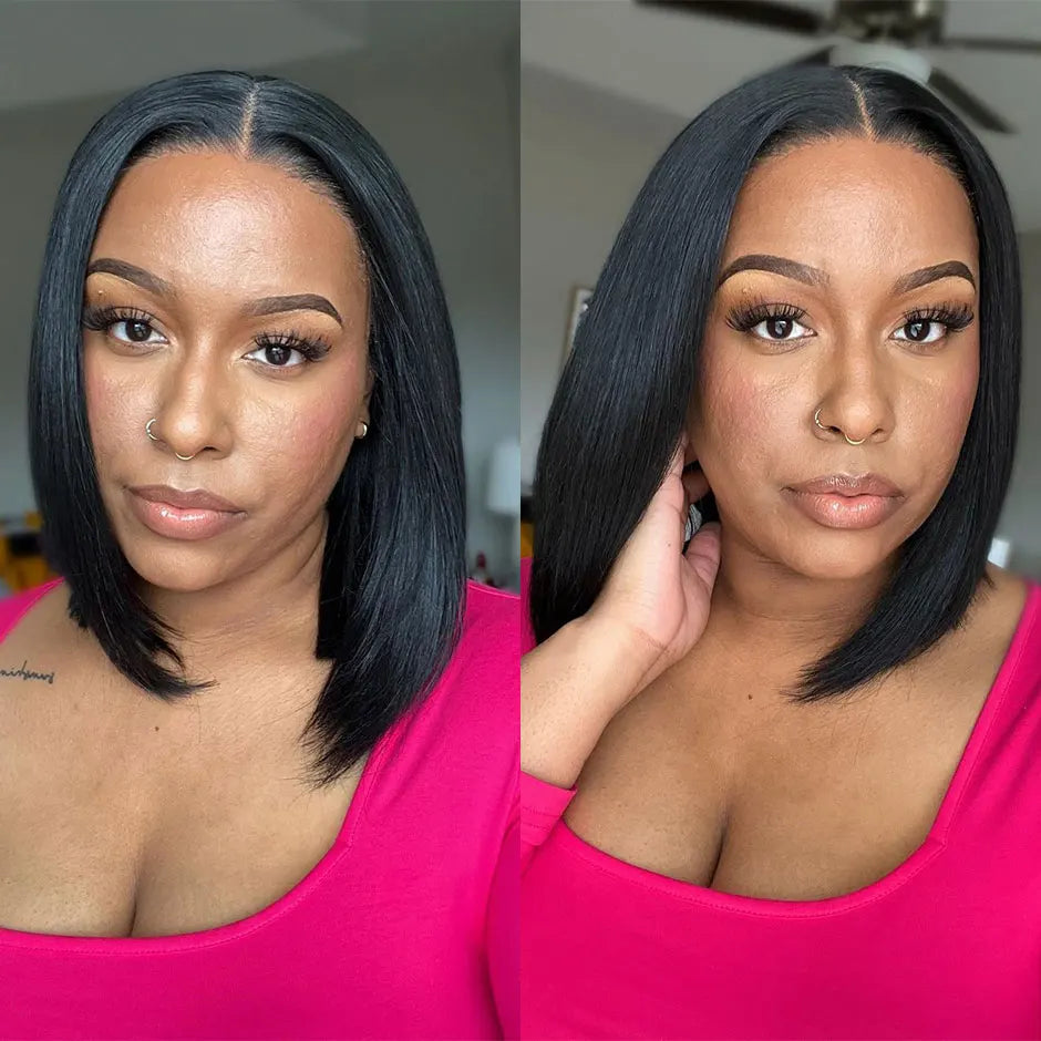 Bob Wigs For Women Human Hair 180% Straight Glueless Wig