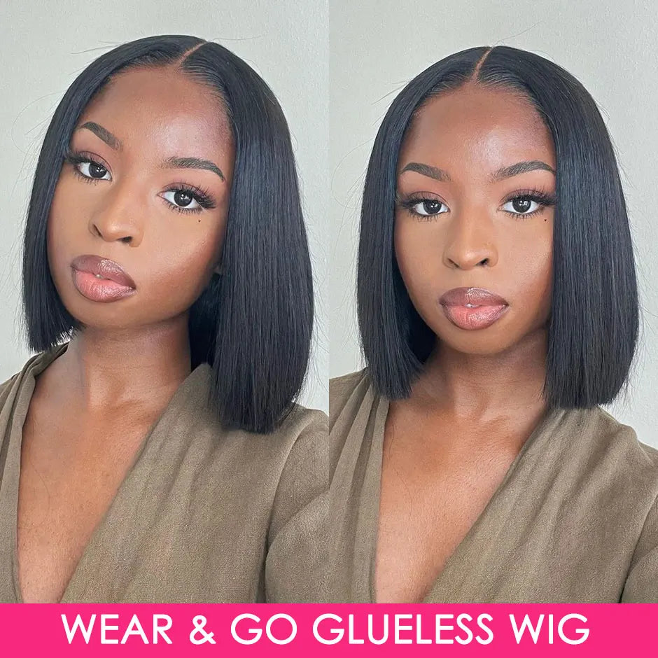 Bob Wigs For Women Human Hair 180% Straight Glueless Wig