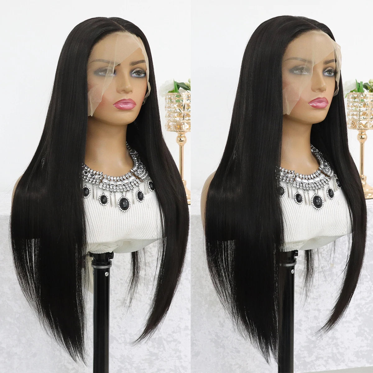 13*4 Lace Front Wigs Straight Wigs with High Quality Synthetic Hair