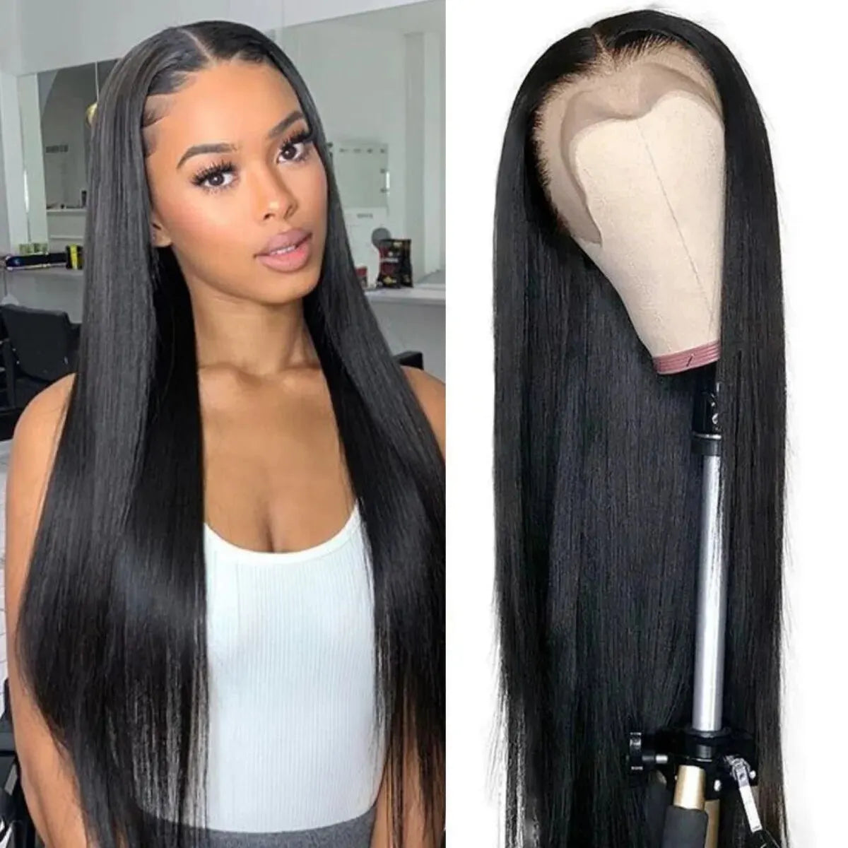 13*4 Lace Front Wigs Straight Wigs with High Quality Synthetic Hair