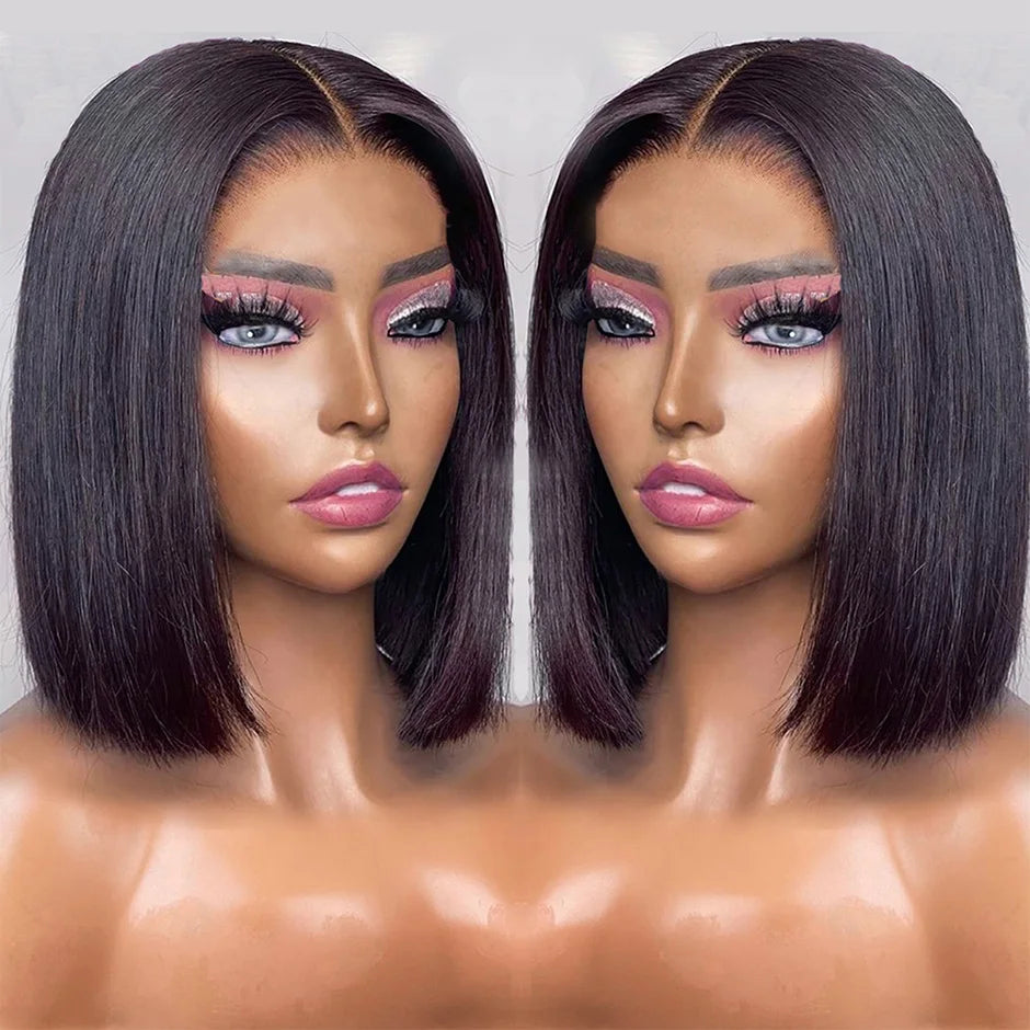 Bob Wigs For Women Human Hair 180% Straight Glueless Wig