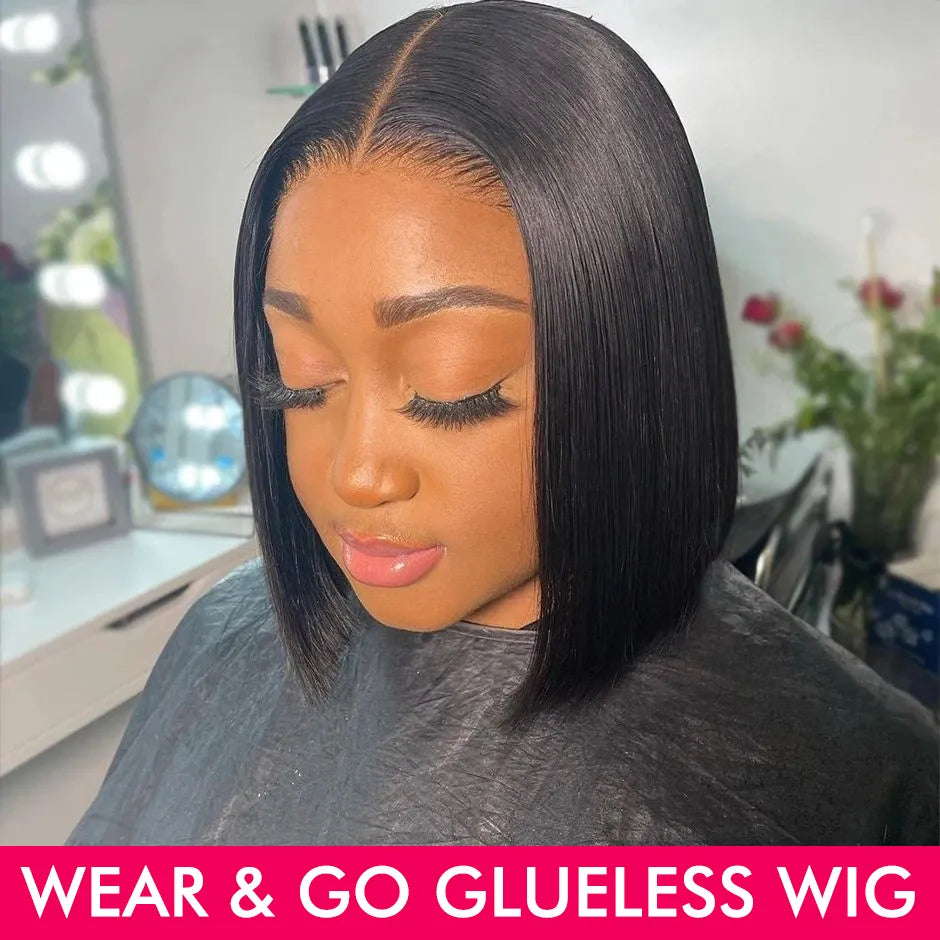 Bob Wigs For Women Human Hair 180% Straight Glueless Wig